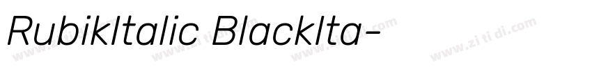 RubikItalic BlackIta字体转换
